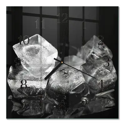 Glasuhr quadratisch Eiswürfel