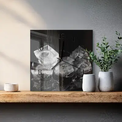 Glasuhr quadratisch Eiswürfel