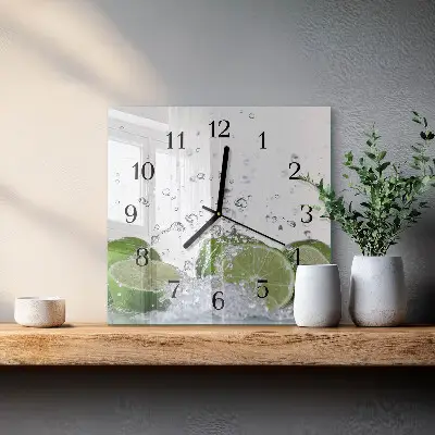 Quadratische wanduhr Kalziumkarbonat