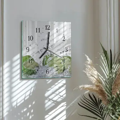 Quadratische wanduhr Kalziumkarbonat