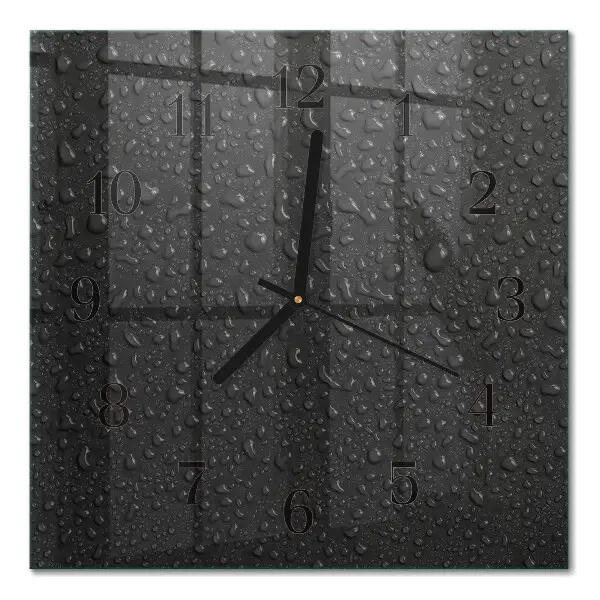Quadratische wanduhr modern Wassertropfen