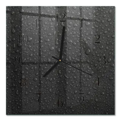 Quadratische wanduhr modern Wassertropfen