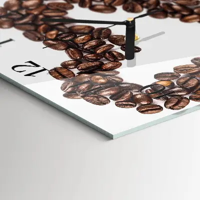 Moderne wanduhr quadratisch Kaffeebohnen