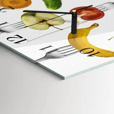Wanduhr mit motiv quadratisch Obst
