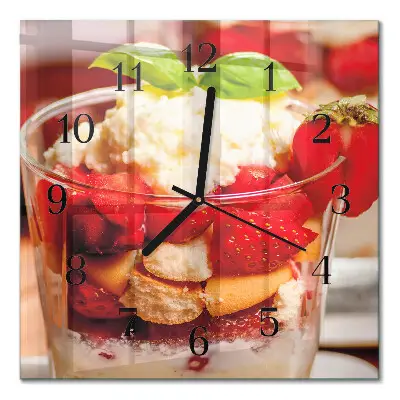 Quadratische wanduhr Obst