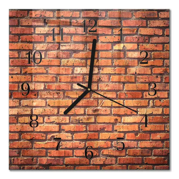 Wanduhr mit motiv quadratisch Ziegelmauer