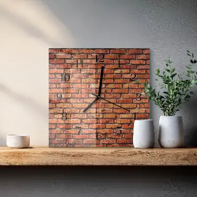 Wanduhr mit motiv quadratisch Ziegelmauer