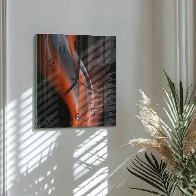 Moderne wanduhr quadratisch Lichtwellen