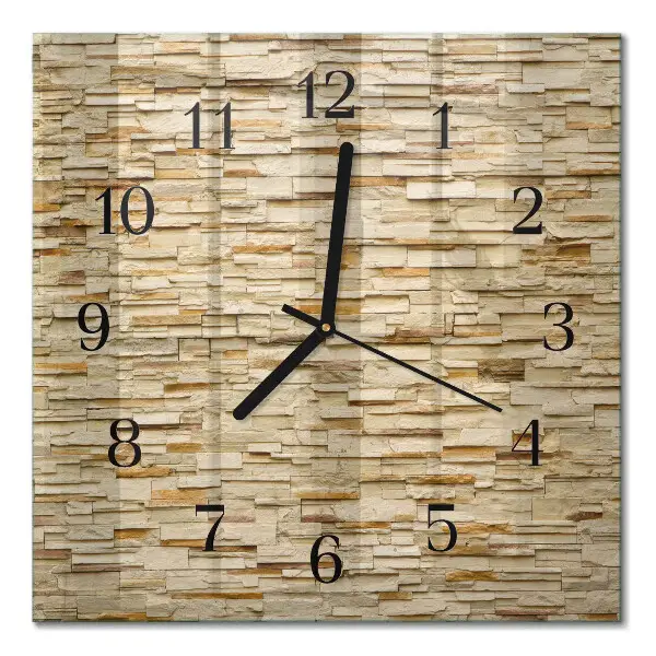 Quadratische wanduhr modern Dekorativer Stein