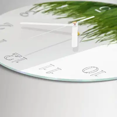 Wanduhr glas rund Floristische Kunst