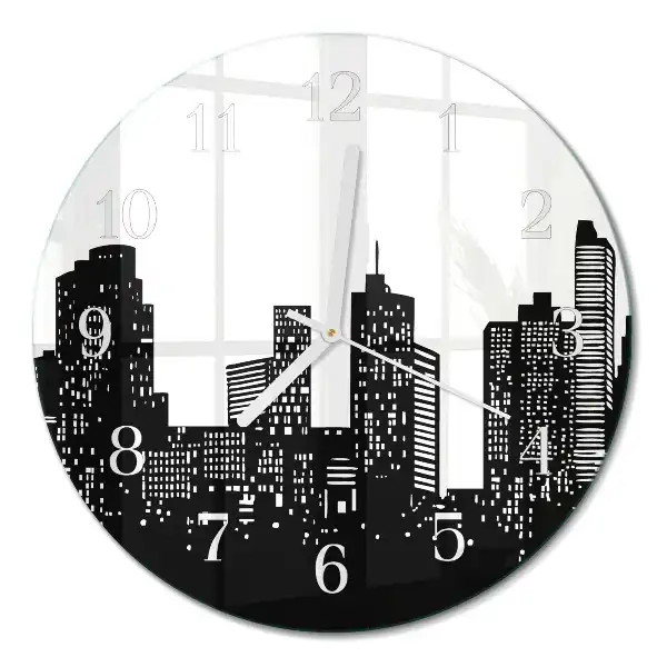 Runde wanduhr aus glas Gebäude