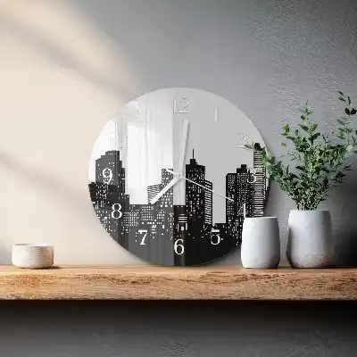 Runde wanduhr aus glas Gebäude