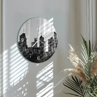 Runde wanduhr aus glas Gebäude