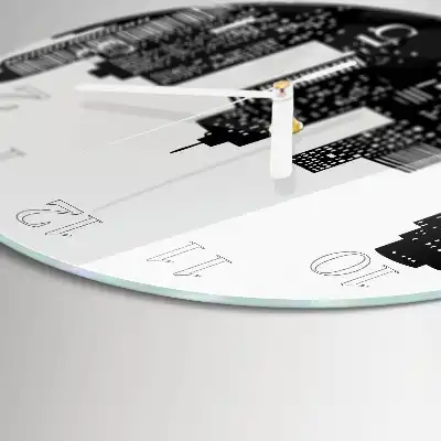 Runde wanduhr aus glas Gebäude