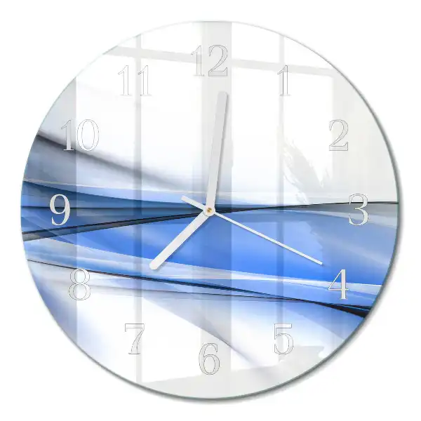 Wanduhr glas rund Abstrakte Linien