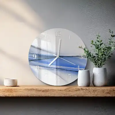 Wanduhr glas rund Abstrakte Linien
