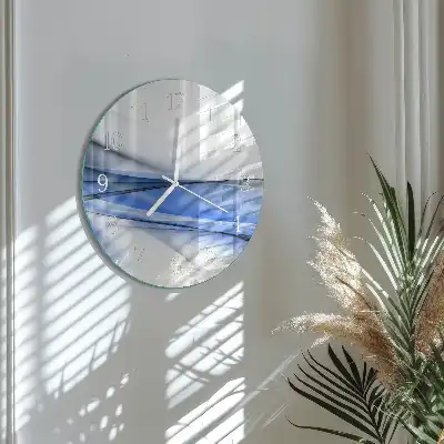Wanduhr glas rund Abstrakte Linien