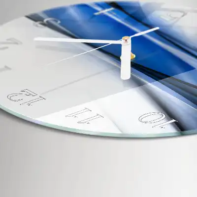 Wanduhr glas rund Abstrakte Linien