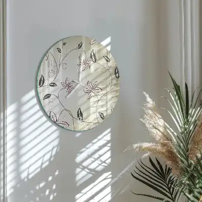 Runde wanduhr aus glas Floristische Kunst