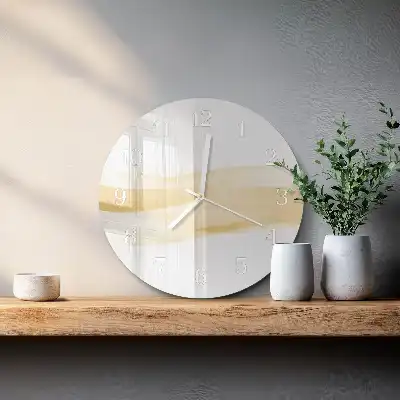 Wanduhr glas rund Abstrakte Welle