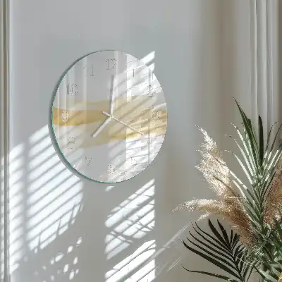 Wanduhr glas rund Abstrakte Welle