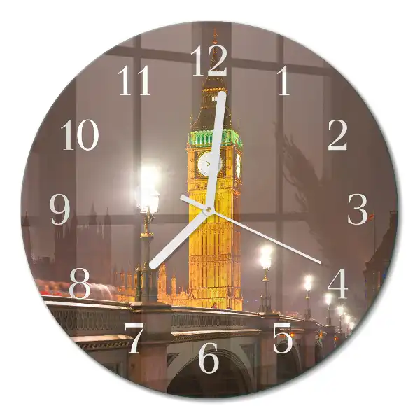 Wanduhr glas rund Big Ben