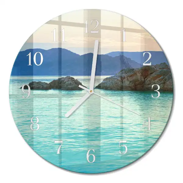 Wanduhr glas rund Sea Island