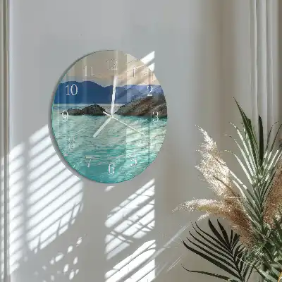 Wanduhr glas rund Sea Island