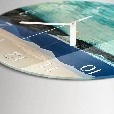 Wanduhr glas rund Sea Island