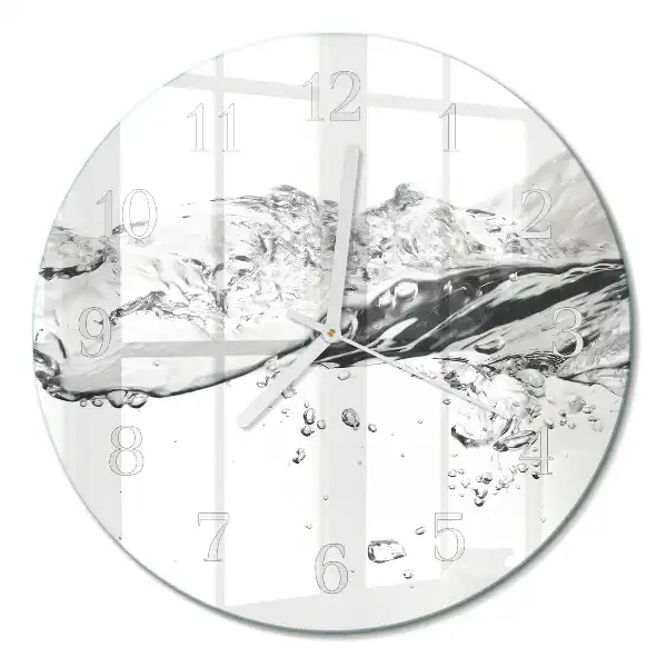 Glas wanduhr mit motiv rund Wasser