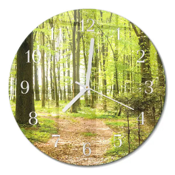 Runde wanduhr Wald