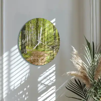 Runde wanduhr Wald