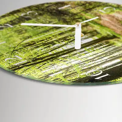 Runde wanduhr Wald