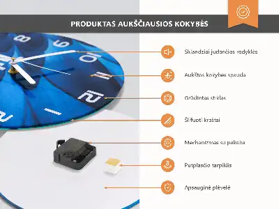 Glas wanduhr mit motiv rund Glasblumen