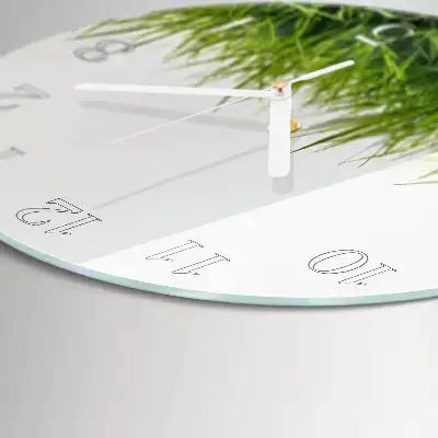 Runde wanduhr Gras