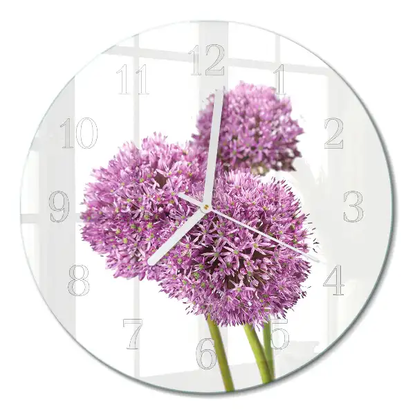 Runde wanduhr Blume