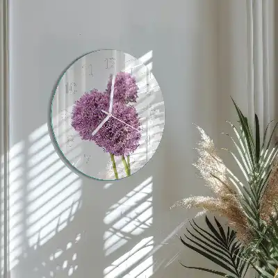 Runde wanduhr Blume