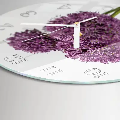 Runde wanduhr Blume