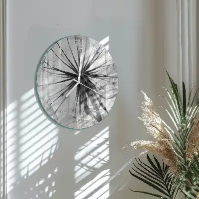 Runde wanduhr Löwenzahn