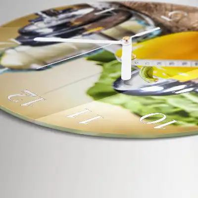 Wanduhr glas rund Pfeffer
