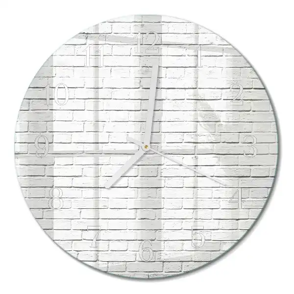Runde wanduhr Ziegelmauer