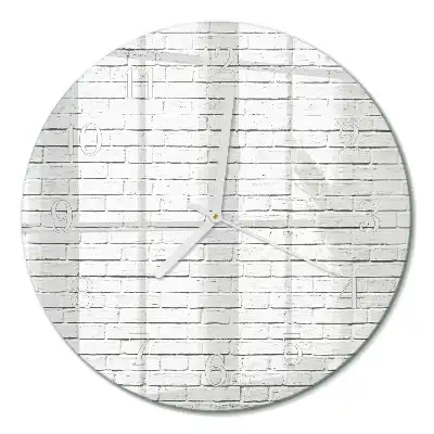 Runde wanduhr Ziegelmauer