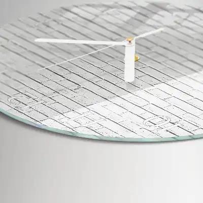 Runde wanduhr Ziegelmauer