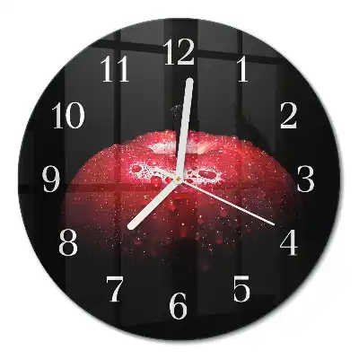 Runde wanduhr Apfel