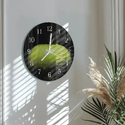 Glas wanduhr mit motiv rund Apfel