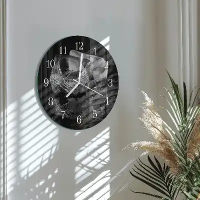 Wanduhr glas rund Eiswürfel