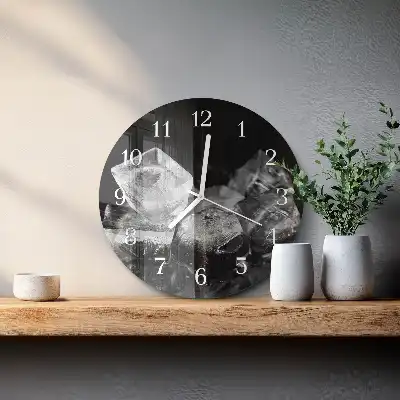 Runde wanduhr Eiswürfel