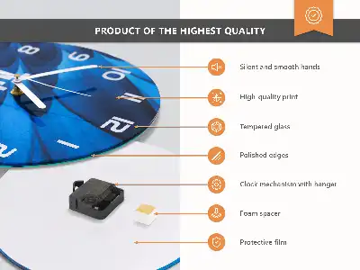 Runde wanduhr Eiswürfel