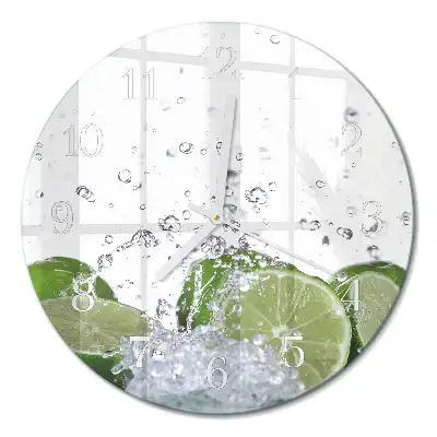 Glas wanduhr mit motiv rund Kalziumkarbonat