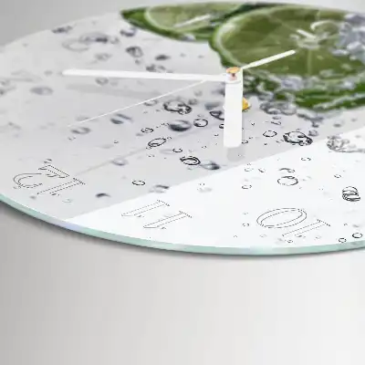 Glas wanduhr mit motiv rund Kalziumkarbonat